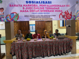 Babinsa Jambangan Hadiri Sosialisasi Bahaya Narkoba dan Judi Online bagi Generasi Muda