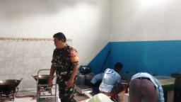 Babinsa Koramil 0816/15 Sukodono Pastikan Program Makan Bergizi Gratis Tepat Sasaran dan Higienis