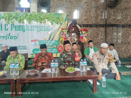 Babinsa Tulangan Hadiri Ihtifal Jama’i dan Apresiasi Santri Berprestasi Ponpes Nurul Islam