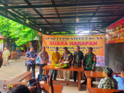 Babinsa Sawocangkring Hadiri HUT ke-20 Media Suara Harapan dan Santunan Anak Yatim