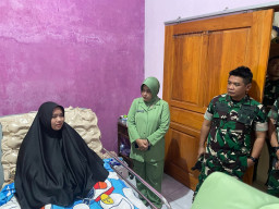 Anjangsana Penuh Empati, Dandim 0816/Sidoarjo Kuatkan Keluarga Anggota di Jumputrejo