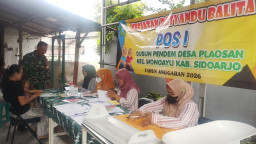 Babinsa Plaosan Dampingi Posyandu, 65 Balita Terlayani Penuh Kepedulian