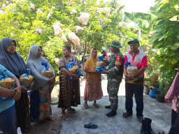 Babinsa dan PPL Salurkan Benih Padi Unggul untuk Petani Wonokasian