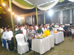 Hangatkan Silaturahmi, Babinsa Gamping Hadiri Halal Bihalal dan Pelantikan Pengurus NU Desa Gamping