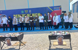 Kasdim 0816 Hadiri Pemusnahan Jutaan Rokok Ilegal