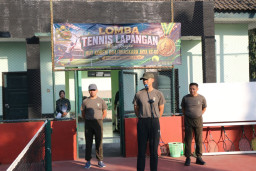 Semangat Sportivitas Warnai Lomba Tennis HUT Korem 084/Bhaskara Jaya di Kodim 0816/Sidoarjo