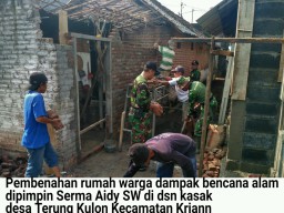 Pembenahan rumah-rumah pasca bencana alam puting beliung