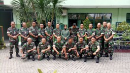 Peserta Bimbingan teknis tersebar dan OJT Pendayagunaan Koramil Model TA. 2017 kunjungi Koramil 01/S