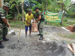 Ramil'07 Krembung Sukseskan Program Karya Bakti TNI "GEMA SANG JUARA"