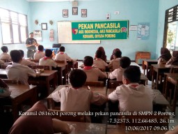 Usai laksanakan wasbang, anggota Ramil 0816/04 gelar kegiatan outbond di SMP 2 Porong