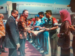 Kunjungan VVIP, Penyambutan PM New Zealand ke wilayah Jawa Timur