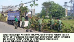 Bencana alam puting beliung di Desa Terung Kulon Kec. Krian