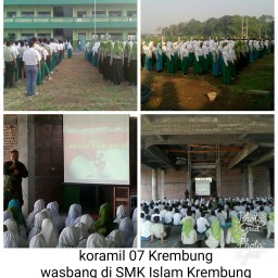 Anggota Ramil' 07/ Krembung Laksanakan Wasbang Di SMK Islam Rejeni