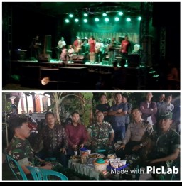 Jalin Sinergitas Yang Baik Koramil 0816/13 Wonoayu dan polsek Amankan Hiburan Masyarakat