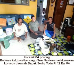 Babinsa bersama Pemuda dalam menciptakan wilayah Aman, Nyaman dan Tentram.