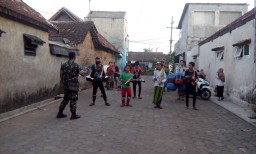 Babinsa Laksanakan Pembinaan Musik Tradisionil Patrol