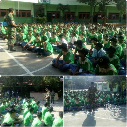 Babinsa Koramil 01/Kota melatih PBB di SMK PGRI 1 Sidoarjo