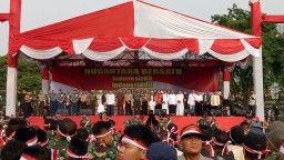 Anggota Ramil 07 turut meriahkan acara Gerakan Nusantara Bersatu