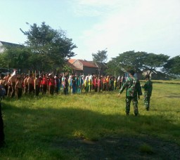 Babinsa Koramil 08/Jabon Bantu Latihan Indonesia Scout Challenge (ISC)