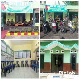 Rest area yg disiapkan oleh Koramil 0816/13 Wonoayu bagi para pemudik lebaran