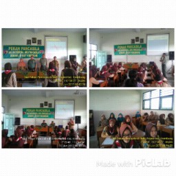 Danramil' 07/Krembung Wasbang Di SMK Islam Dalam Pekan Pancasila Aku Indonesia Aku Pancasila.
