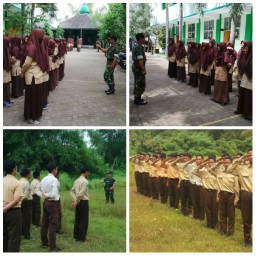 Babinsa Koramil 01/Kota Sidoarjo melatih PBB di SMP Darul Fikri Sarirogo