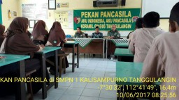 Koramil Melaks Kegiatan Pekan Pancasila di SMPN 1 Tanggulangin.