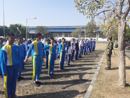 Babinsa Ramil 0816/14 Taman latih dan seleksi peserta Paskibra