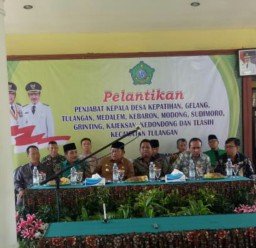 Pelantikan PJ Kepala Desa di Kecamatan Tulangan