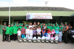 Kunjungan Silaturahmi Dandim 0816/Sidoarjo dan pemberian santunan pada anak yatim piatu di wilayah Kec. Taman
