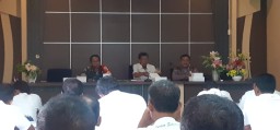 Babinsa 12/Prambon hadiri kegiatan rapat koordinasi antara Forkopimka Prambon dengan Kepala Dusun Se Kec. Prambon