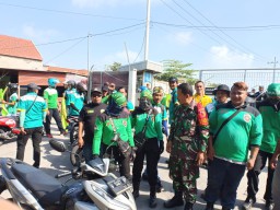 Babinsa Koramil 0816/13 Wonoayu Pantau Demo Buruh