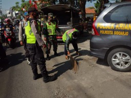 Forkopimka Krian adakan Razia masker gabungan