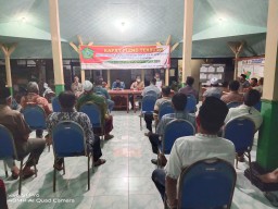 Babinsa Ramil 0816/07 Krembung Hadiri Rapat Pleno Terbuka Rekapitulasi Dan Penetapan DPS, DPT Pilkades serentak di 14 Desa di Wilayah Kec. Krembung
