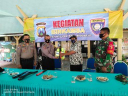 Koramil 0816/07 Krembung Hadiri giat BINKAMSA Satbinmas Polresta Sidoarjo