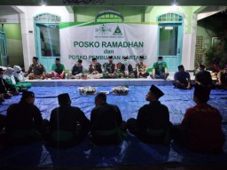 Babinsa Ngaban Hadiri Acara Peresmian Posko Ramadhan