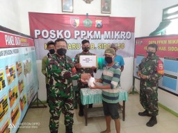 MEMPERINGATI HUT RI KE 76, KORAMIL 0816/16 WARU MELAKSANAKAN BHAKTI SOSIAL MENYANTUNI ANAK YATIM