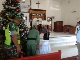 Giat Pam nersama Ramil0816/07 di GKJW Bersama Polsek dan Satpol-PP Kec. Krembung