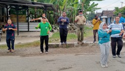 Forkopimka Tanggulangin Senam SKJ Bersama Instansi Terkait Di Desa Penatarsewu