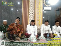 Babinsa Ramil 0816/13 Hadiri Peringatan Malam Lailatul Ijtima MWCNU Kecamatan Wonoayu