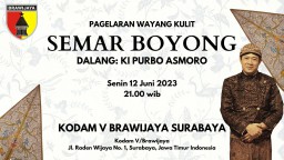 Saksikanlah pagelaran wayang kulit di Makodam V/Brawijaya