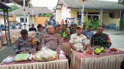 Batuud Koramil 0816/10 Balongbendo Hadiri Pisah Sambut Purna Tugas Dan Kenaikan Pangkat Anggota Polsek Balongbendo