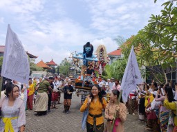 Babinsa Koramil 0816/17 Gedangan Hadiri Tawur Agung Kesanga Sambut Hari Suci Nyepi