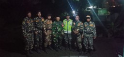 Sinergi Babinsa, Banser, Ansor, dan Linmas Jabon Perkuat Kebersamaan Lewat Patroli Malam