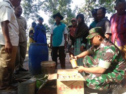 Koramil 0816/08 Jabon Melaksanakan pengawasan dan pendampingan pok tani bersama pertanian kec Jabon