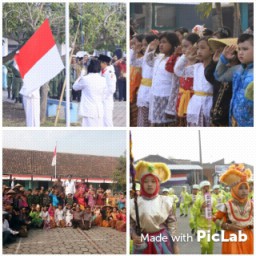Koramil 0816/07 Krembung Upacara Bendera HUT RI ke 72 thn 2017 di Desa Tanjek Wagir.