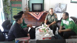 PAC Ansor Sidoarjo kota sambangi Koramil Kota