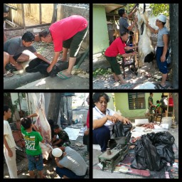 KORAMIL 0816/16 WARU MELAKSANAKAN PEMOTONGAN HEWAN KURBAN PADA IDUL ADHA 1438 H