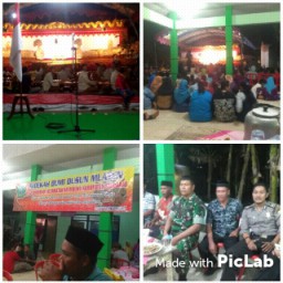 Babinsa Ramil0816/07 Menghadiri Acara Sedekah Bumi Di Desa Wonomelati.
