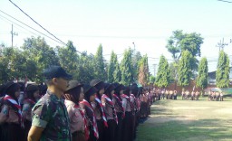 Danramil 02/Candi Menghadiri Apel Kegiatan Hari Pramuka Ke 56 Tahun 2017
